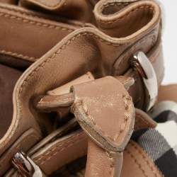 مملوكة مسبقًا Burberry Beige House Check Canvas and Leather Large Beaton Tote