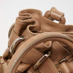 مملوكة مسبقًا Burberry Beige House Check Canvas and Leather Large Beaton Tote