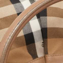 مملوكة مسبقًا Burberry Beige House Check Canvas and Leather Large Beaton Tote