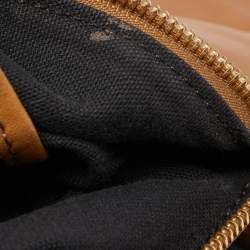 Pre Owned Burberry Beige House Check Canvas and Leather Large Parsons Hobo