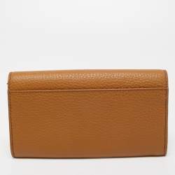 Burberry Brown Leather Bow Continental Wallet