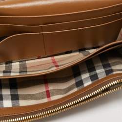 Burberry Brown Leather Bow Continental Wallet