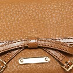 Burberry Brown Leather Bow Continental Wallet