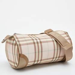 Pre Owned حق يبة كتف بربري جلد وبي في سي هاوس تشيك وردي