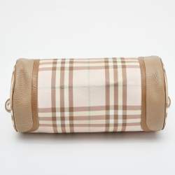 Pre Owned حقيبة كتف بربري جلد وبي في سي هاوس تشيك وردي