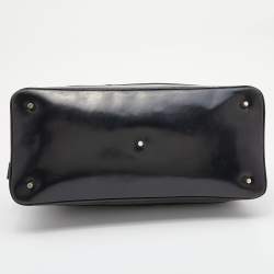 Pre Owned حقيبة بربري ويستبري جلد ونايلون بنية/ خضراء داكنة