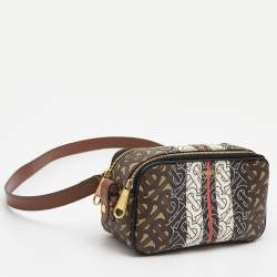 مملوكة مسبقًا Burberry Multicolor TB Print Coated Canvas and Leather  Convertible Sling Bag