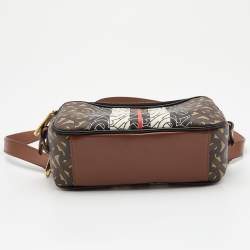 مملوكة مسبقًا Burberry Multicolor TB Print Coated Canvas and Leather  Convertible Sling Bag