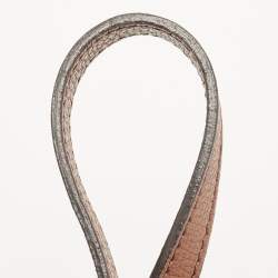 Pre Owned Burberry Brown/Beige House Check Fabric and Leather Small Banner Tote