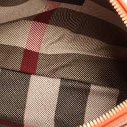 Pre Owned حقيبة كتف بربري جلد وبي في سي هاوس تشيك وردي