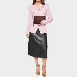 Pre Owned Burberry Burgundy Nylon Small Pouch