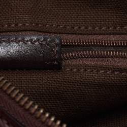 Pre Owned Burberry Brown/Beige House Check Fabric Sadie Hobo