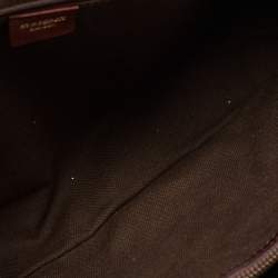 Burberry Brown/Beige Haymarket Check Canvas and Leather Middle Zip Tote