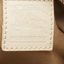 مملوكة مسبقًا Burberry Cream/Black House Check Coated Canvas and Leather Crossbody Bag