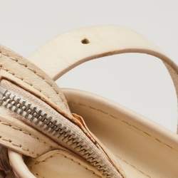 مملوكة مسبقًا Burberry Cream/Black House Check Coated Canvas and Leather Crossbody Bag