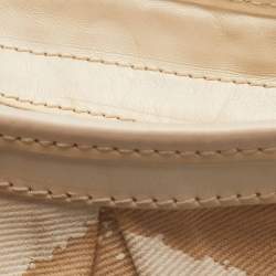 مملوكة مسبقًا Burberry Cream/Black House Check Coated Canvas and Leather Crossbody Bag