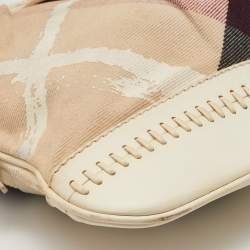 مملوكة مسبقًا Burberry Cream/Black House Check Coated Canvas and Leather Crossbody Bag