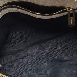 Burberry Light Grey Textured Leather Chichester Crossbody Bag