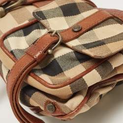 مملوكة مسبقًا Burberry Prorsum Beige/Brown House Check Canvas and Leather Cinda Shoulder bag