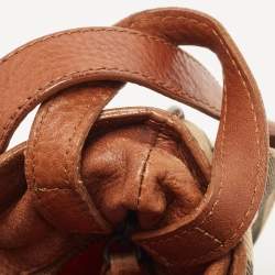 مملوكة مسبقًا Burberry Prorsum Beige/Brown House Check Canvas and Leather Cinda Shoulder bag