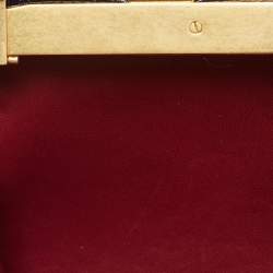 Burberry Black Python Kisslock Frame Clutch Bag 