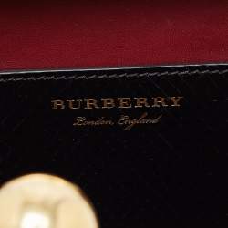 Burberry Black Python Kisslock Frame Clutch Bag 