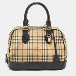 Burberry Haymarket Nova Beat Check Large Victoria Plaid Patent