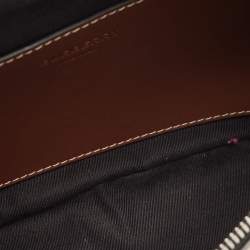 Pre Owned Burberry Beige TB Monogram Print Coated Canvas and Leather Sonny Bum Bag