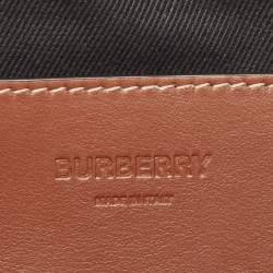 Pre Owned Burberry Beige TB Monogram Print Coated Canvas and Leather Sonny Bum Bag