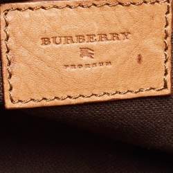 مملوكة مسبقًا Burberry Brown/Beige House Check Canvas and Leather Cinda Shoulder bag
