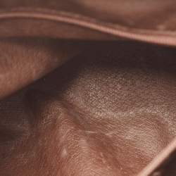 Pre Owned Burberry Beige/Tan Haymarket Check Coated Canvas and Leather Flap Crossbody Bag