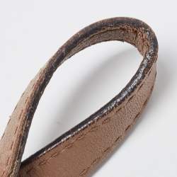 Pre Owned حقيبة كروس بربري بفيونكة صغيرة جلد حُبيبي بني