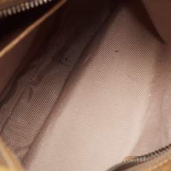 Burberry Beige Lasercut Nova Check Coated Canvas And Leather Brooklyn Hobo