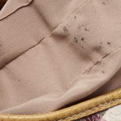 Burberry Beige Lasercut Nova Check Coated Canvas And Leather Brooklyn Hobo