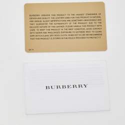 Pre Owned Burberry Beige/Brown Haymarket Check PVC and Leather Thornley Satchel