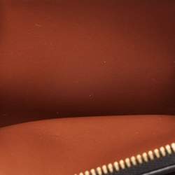 Pre Owned Burberry Black/Beige House Check PVC and Leather Allington Compact Wallet 