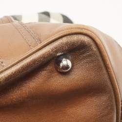 مملوكة مسبقًا Burberry Brown House Check Canvas and Leather Large Beaton Tote
