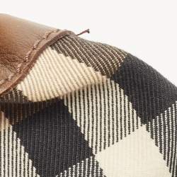مملوكة مسبقًا Burberry Brown House Check Canvas and Leather Large Beaton Tote