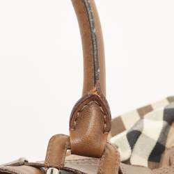 مملوكة مسبقًا Burberry Brown House Check Canvas and Leather Large Beaton Tote