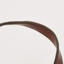 Pre Owned حقيبة بربري شيستر بايولينغ كانفاس مقوى وجلد بيج كاروهات هايماركت