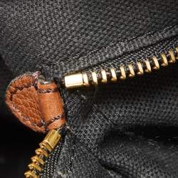 Burberry Brown House Check Canvas and Leather Medium Alchester Bowler Bag