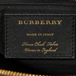 Burberry Brown House Check Canvas and Leather Medium Alchester Bowler Bag