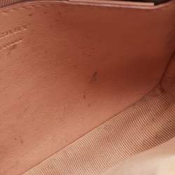 Pre Owned حقيبة كاميرا بربري لينك 1983 نايت جلد وكانفاس  كاروهات بيج/فضي