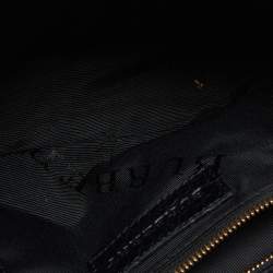 Pre Owned Burberry Black Leather Small Harrogate Crossbody Bag