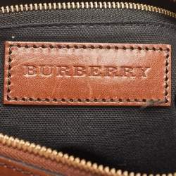Burberry Brown House Check Canvas and Leather Small Chester Bowler Bag