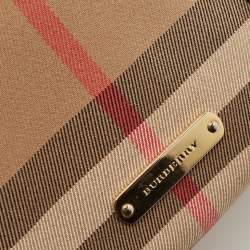 Burberry Brown House Check Canvas and Leather Small Chester Bowler Bag