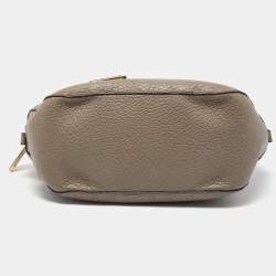 Burberry Grey Leather Orchard Duffel Bag