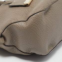 Burberry Grey Leather Orchard Duffel Bag