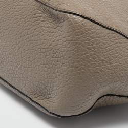 Burberry Grey Leather Orchard Duffel Bag