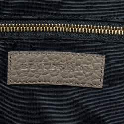 Burberry Grey Leather Orchard Duffel Bag